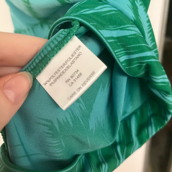 BCBGMaxazria Palm Print Belted Tunic Dress Size S - Picture 4 of 5